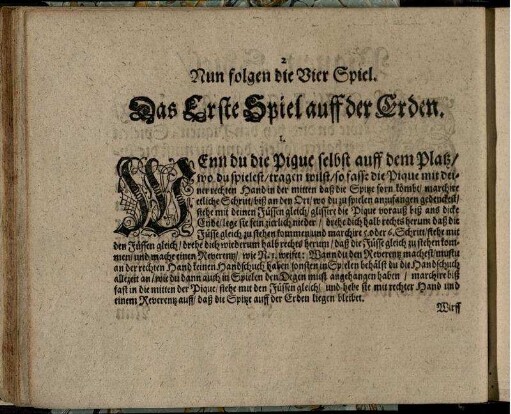 Das Erste Spiel auff der Erden