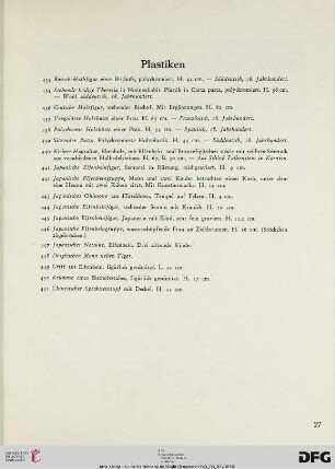Plastiken ( Nr. 434-451)