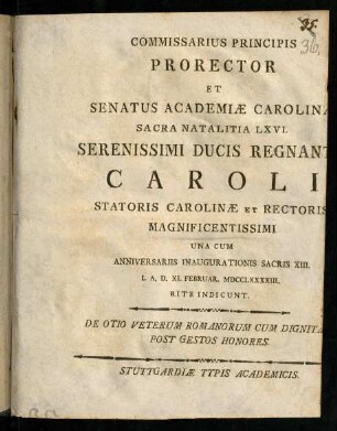1-17, Commissarius Principis Protector ...