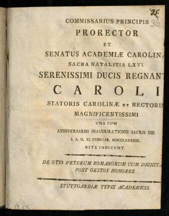 1-17, Commissarius Principis Protector ...