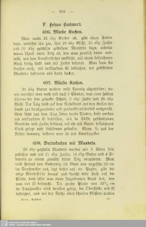 F. Feines Backwerk