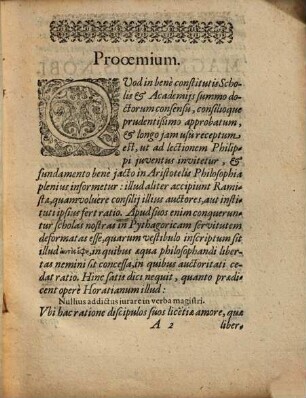 Disputationum logicarum prima : pro Aristotele in logicis artibus primo et principe