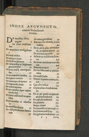 Index Argumentorum in Stultiferam nauim