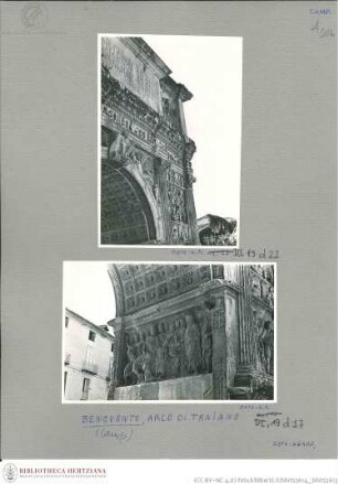 Arco di Traiano (Trajansbogen), Innenbogen