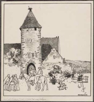Der Komtur Reischach kommt mit seiner Frau nach Beuggen Der Komtur Reischach kommt mit seiner Frau nach Beuggen