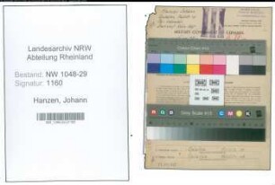 Entnazifizierung Johann Hanzen , geb. 06.07.1897 (Beamter)