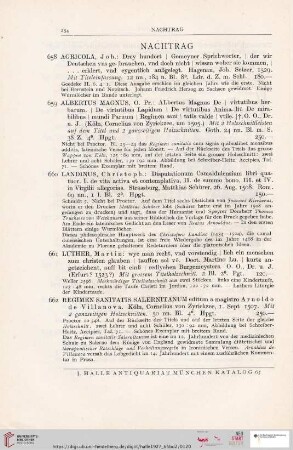 Nachtrag (Nr. 658 - 665)