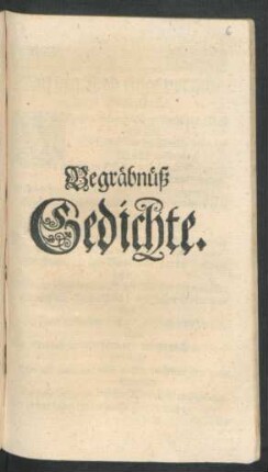Begräbnüß Gedichte