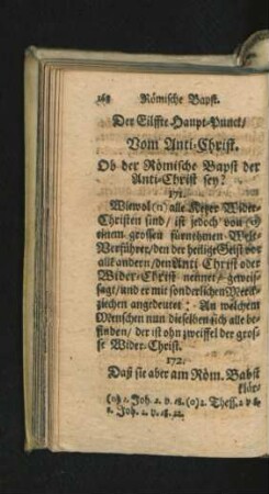 Der Eilffte Haupt-Punct/ Vom Anti-Christ.