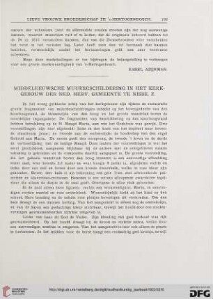 3.Ser. 2.1922: Middeleeuwsche Muurbeschildering in het kerkgebouw der Ned. Herv. gemeente te Nisse. Z.