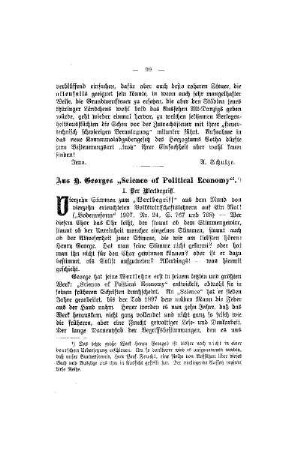 Aus H. Georges "Science of Political Economy"