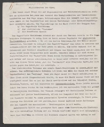 Möglichkeiten der Oper