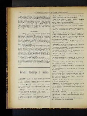 Mouvement Diplomatique et Consulaire