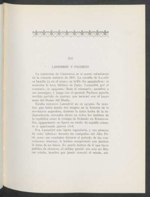XII - Lamadrid y Pacheco