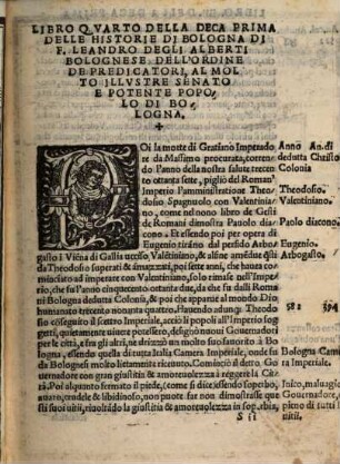 Libro ... Della Deca ... Delle Historie Di Bologna, 1,4