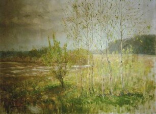 unbenannt [Uferlandschaft mit jungen Birken]