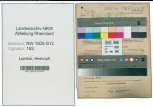 Entnazifizierung Heinrich Lemke , geb. 04.09.1891 (Buerovorsteher)