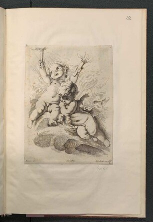 Zwei Putti auf Wolke mit Fackeln (Kopie)