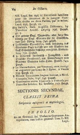 Sectionis Secundae.