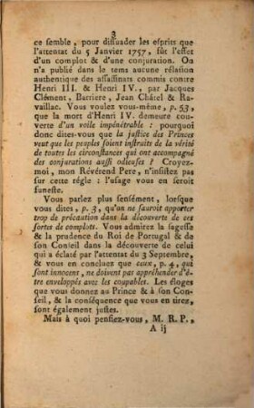 Réponse au Jésuite auteur de la lettre au sujet de la découverte de conjuration formée contre le roi du Portugal