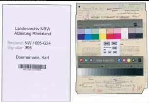 Entnazifizierung Karl Doernemann , geb. 31.12.1918 (Arzt)