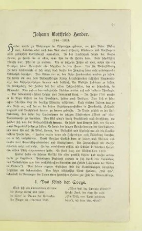 Johann Gottfried Herder. 1744 - 1803