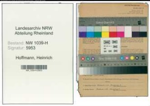 Entnazifizierung Heinrich Hoffmann , geb. 04.10.1896 (Ingenieur)