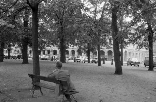 Ruhe und Beschaulichkeit unter den Linden am Schloßplatz.