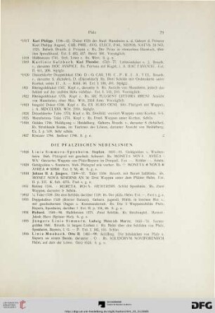 Die pfälzischen Nebenlinien (Nr. 1928-2066)