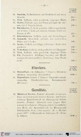 Gemälde (Nr. 95-116)