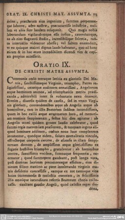 Oratio IX. De Christi Matre Assumta