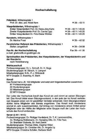 Hochschulleitung
