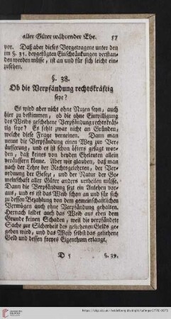 § 38. Ob die Verpfändung rechtskräftig seye?