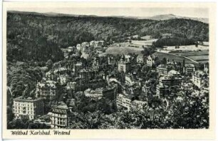 Weltbad Karlsbad. Westend mit orthodoxer Kirche St. Peter und Paul