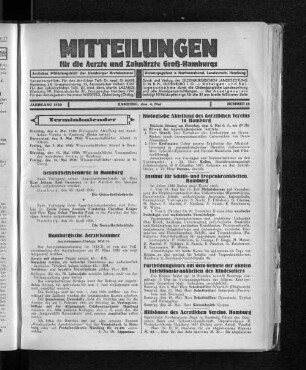 Jahrgang 1930, Hamburg, den 4. Mai, Nummer 18