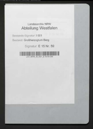 Handakten des Domänenrentmeisters Boner zu Oelde