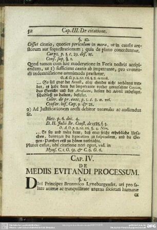 Cap. IV. De Mediis Evitandi Processum