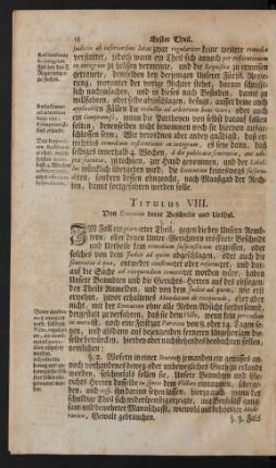 Titulus VIII. Von Execution derer Bescheidt und Urthel