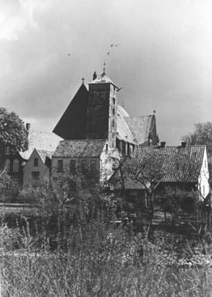 Lüneburg. Ansicht des alten Wasserturms an der Ratsmühle