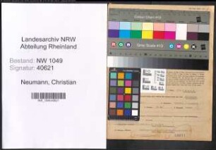 Entnazifizierung Christian Neumann , geb. 12.05.1900 (Koch)