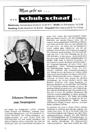 Johannes Hammann zum Neunzigsten