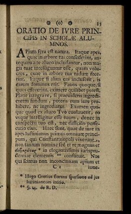 Oratio De Iure Principis In Scholæ Alumnos.