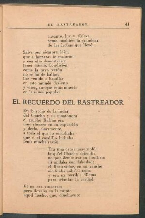 El recuerdo del rastreador