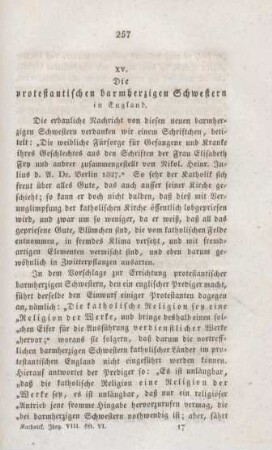 257-287 Die protestantischen barmherzigen Schwestern in England