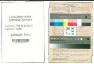 Entnazifizierung Franz Schneider , geb. 22.03.1908 (Arzt)