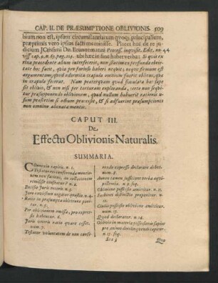 Caput III. De Effectu Oblivionis Naturalis.