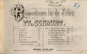 Compositionen : für d. Zither