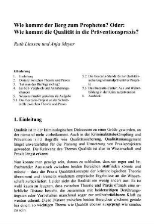 179-192, Wie kommt der Berg zum Propheten? Oder: Wie kommt die Qualität in die Präventionspraxis?