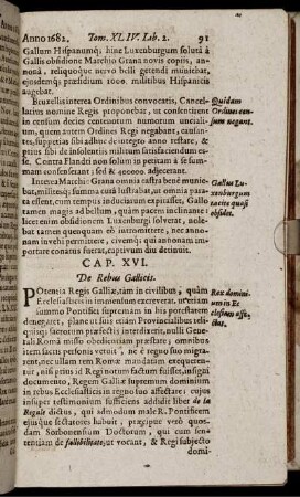 Cap. XVI. De Rebus Gallicis