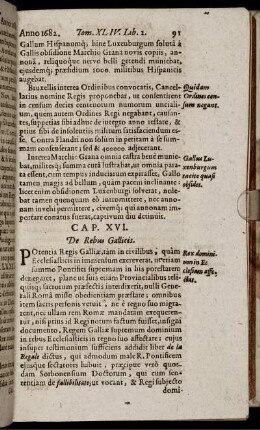 Cap. XVI. De Rebus Gallicis